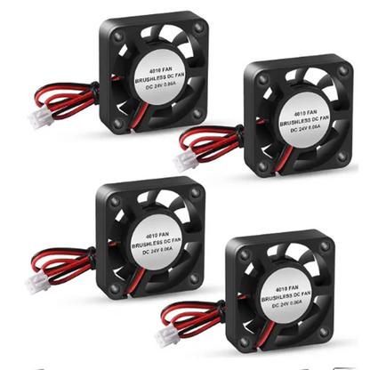 4PCS 3D Printer Cooling Fan 4010 Blower 40X40 X 10mm Hydraulic Bearing Brushless DC 12v 24v Cooling Fans for 3D Printer