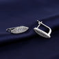 925 Sterling Silver Earrings Jewelry High Quality Retro Simple Pattern Purple White Zircon Earrings Hot Sale