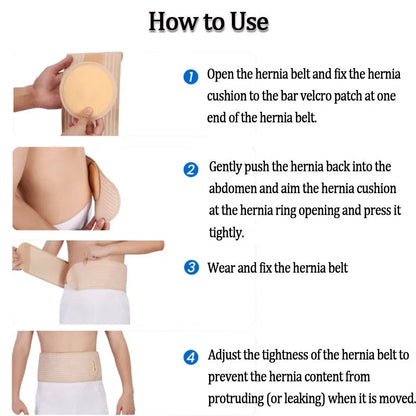 Adult Adjustable Umbilical Cord Breathable Abdominal Hernia Belt Support Assist with Compression Pad