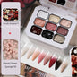 UR SUGAR 9 Colors Gradient Painting Gel Palette with 50pcs Mini Sponge Set French Ombre Gel Nail Polish for Pigmented Manicure