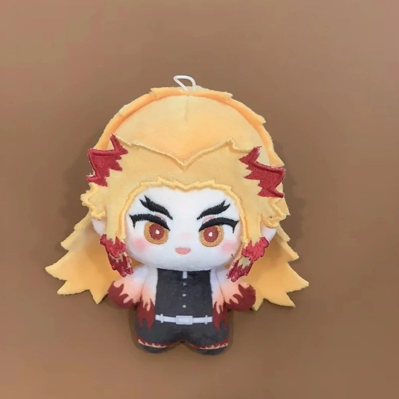 Demon Slayer Figure Anime Plush Doll Fans Gift Q Version Toy Gifts Kamado Nezuko Keyrings Cartoon Character Keychains Bag Charms
