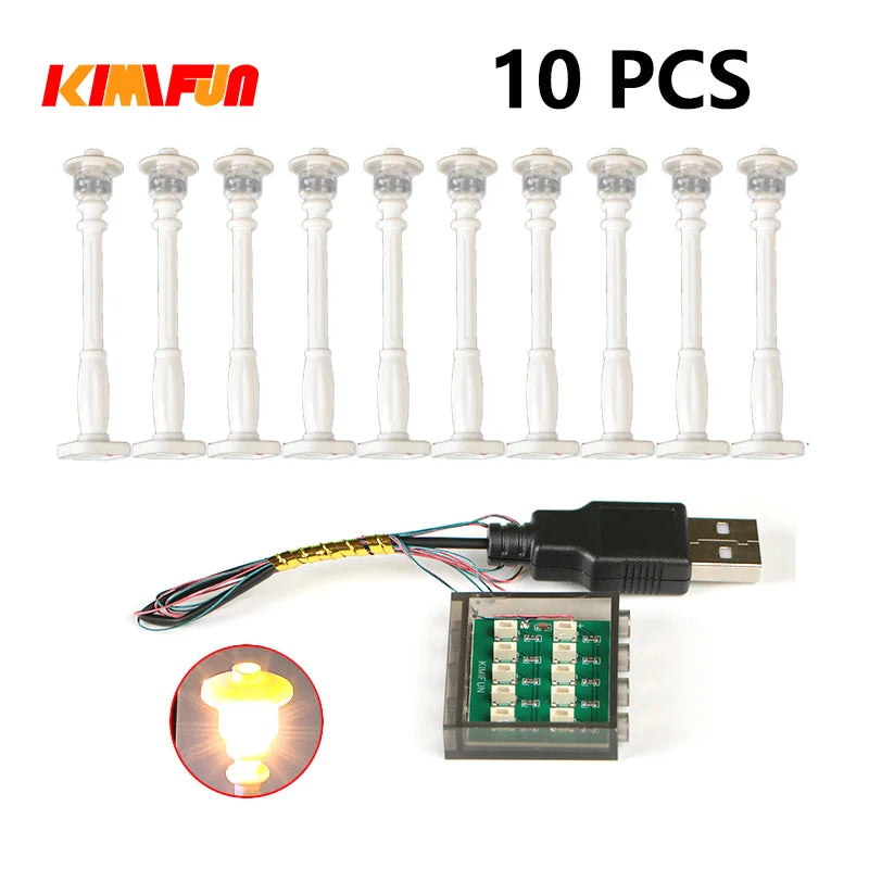 10PCS 0.8mm Pin RGB LED For LEGO Building Blocks USB Lamp DIY Street Light City Electric Decorate 1X1 Brick Compatible All Brand