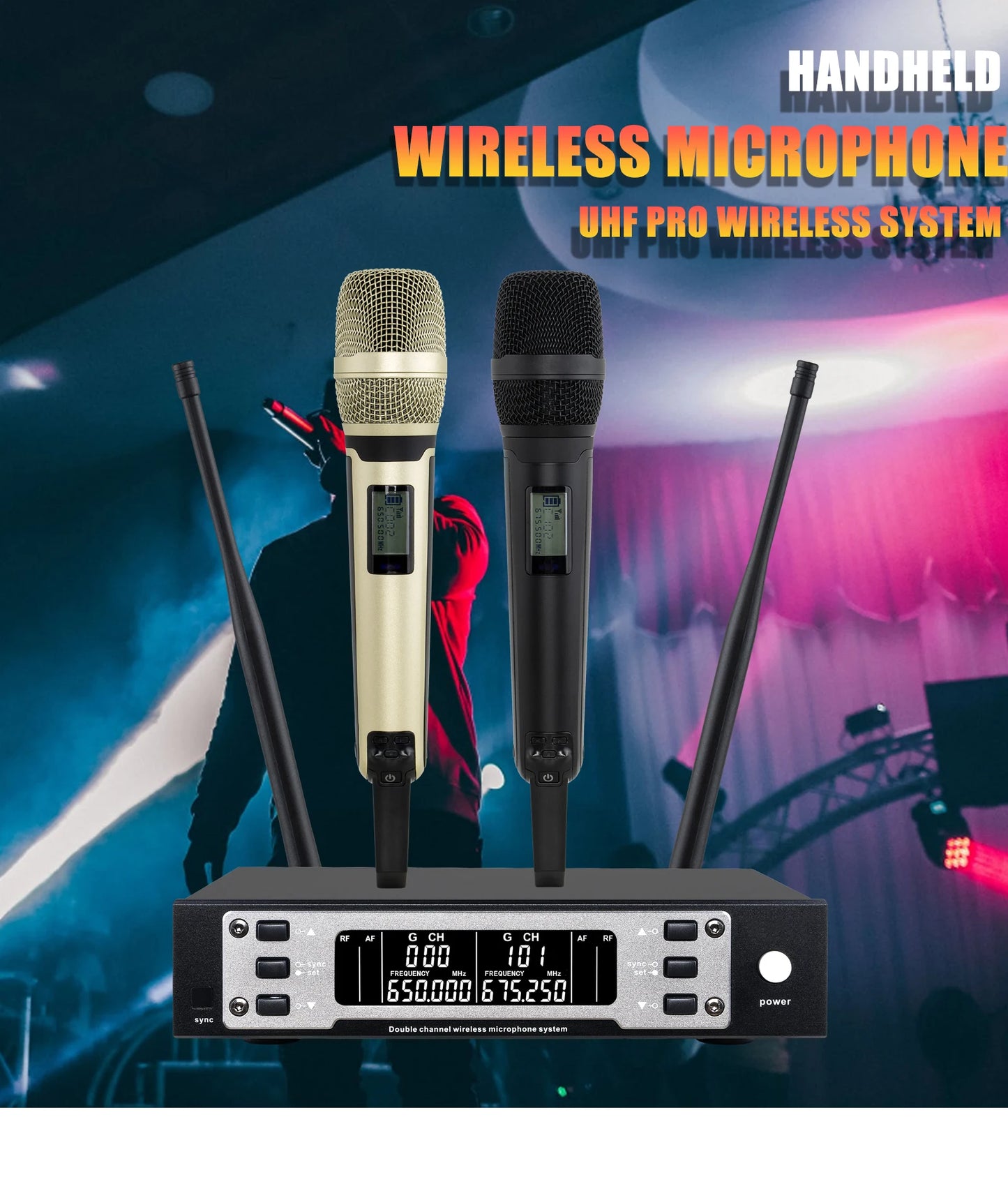 135G4 Professional Wireless Microphone UHF Handheld Vocal Party Home KTV Wedding Mic
