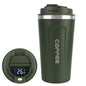 Thermo Cafe Coffee Mug Car Thermos, 380/510ml Leak-Proof Travel Cup for Tea Water Coffee, Double Stainless Steel