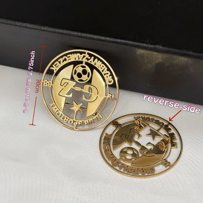 Custom Logo Brooch Simple Creativity Stainless Steel Company Pattern Brooches For Women Men Emblem Jewelry Accessories Gifts
