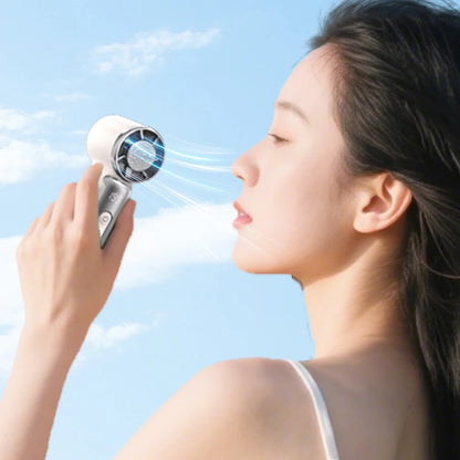 Mini High Speed Handheld Fan 3600mAh LED Display Portable Mini Handheld Turbo Fan, Desk Fan, Outdoor Cooling, Rechargeable Fan