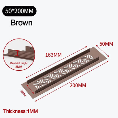 50/80cm Wide Rectangle Aluminum Alloy Air Vent Ventilator Grille Cover Doors Cabinet Wardrobe Breathable Mesh Air Vent
