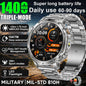2026 Nowy Wojskowy CZOŁG Smartwatch Połączenia Bluetooth Wodoodporność 10ATM Bateria 1400mAh Monitorowanie Tętna Zegarek Sportowy Outdoor Męski