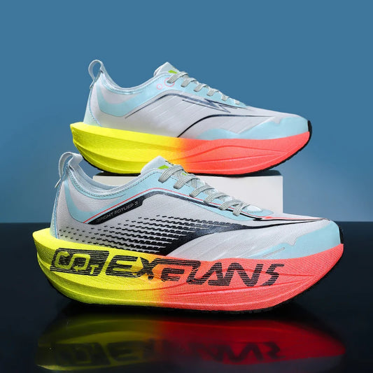 Men Running Shoes Carbon Board Marathon Speciality Sports Breathable Lightweight Women's Comfortable Athletic Sneakers