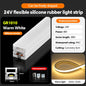 LED flexible silicone light strip embedded 24V waterproof tubing linear lamp concealed installation flexible soft light strip