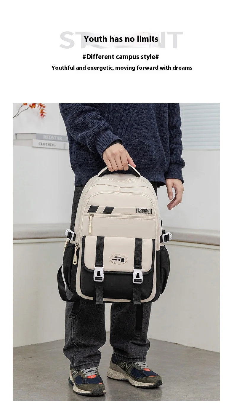 New School Bag with High Appearance Level Junior High School Backpack Large Capacity Primary School Backpack Ins Wind