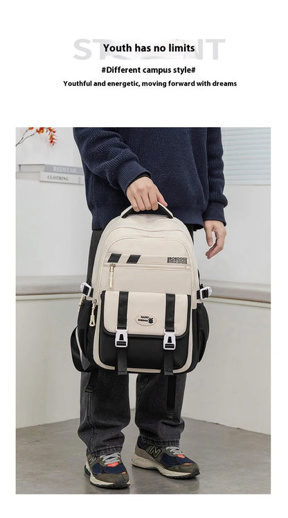 New School Bag with High Appearance Level Junior High School Backpack Large Capacity Primary School Backpack Ins Wind