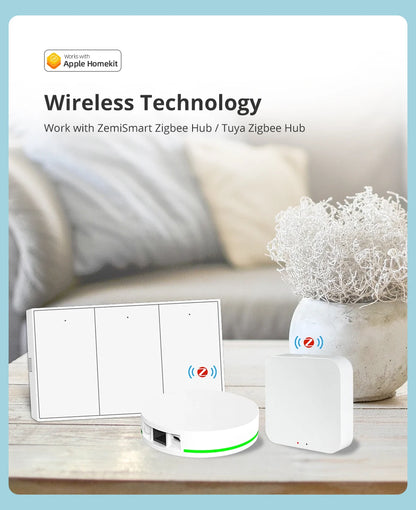 Zemismart Zigbee US Wall Light Switch Work with Tuya Samrt life APP No Neutral Interruptor Timer Alexa Google Home Voice Control