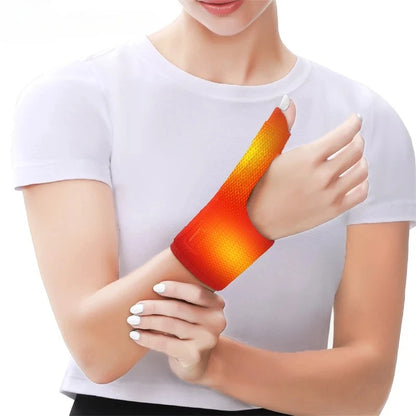 Electric Heating Massage Wrist Vibration Brace Hot Compress Warmer Massager Wrist Support Pad Relief Tendonitis Relax Brace