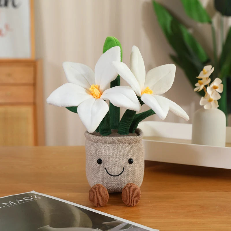 Green Plant Potted Plants Lily Flowers Strawberries Lotus Flowers Persimmons Morning Glory Ornament Soft Birthday Gifts Decor