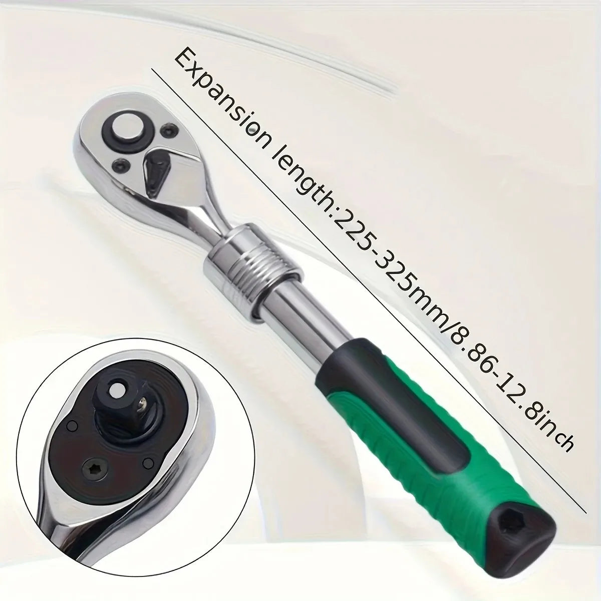 Retractable Ratchet Set 1/4 3/8 1/2 Inch Drive Rotating Ratchet Reversible Drive 72 Tooth Socket Wrench Mechanical Tool