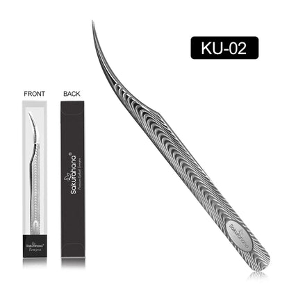 SAKURAHANA Anti-Static Eyelash Tweezers Professional High Precision Volume Extension Stainless Steel Anti-slip Makeup Tool