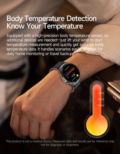 2026New Nursing Grade Health Smartwatches For Men Women Precision Detection Heart Rate Blood Fats Uric Acid ECG+PPG Smart Watch