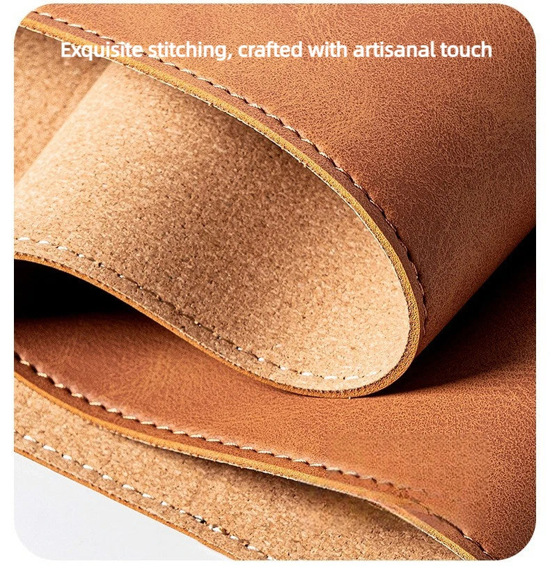 3in1 Large Mouse Pad Double Sided Leather Cork Waterproof Gaming Office Desk Mat Non Slip Computer Desk Pad Accessories Mousepad