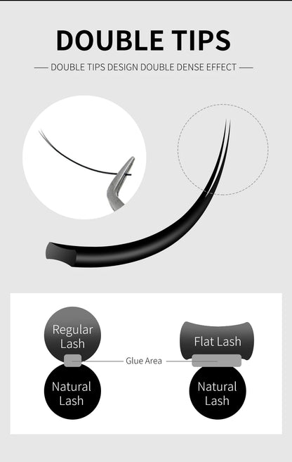 Winky Beauty Flat Ellipse Eyelash  Matte Pure Black Color Super Soft Gentle Natural Eyelash Extension Flat Shape Lashes