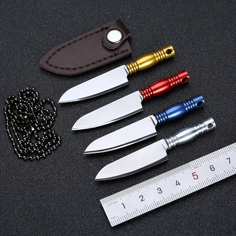 EDC Mini Knife Sharp Mini Kitchen Knife Gift Carry Pocket Knives Unboxing Tool Portable Paper Cutting EDC Fixed Keychain Knife