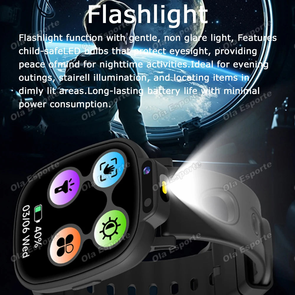 Children's Smart Watch 2026 Camera LED Flashlight Fun Games Stopwatch Calculator Alarm Reminders Boys and Girls Smartwatch HW12