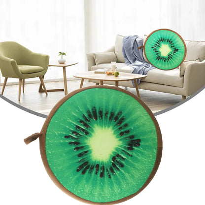 Cartoon Fruits Print Round Bar Chair Cushion Cover Anti-Slip Seat Cushion Slipcover Soft Stool Cushion Covers For Living Dining