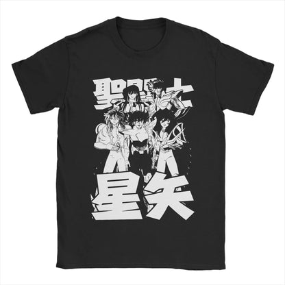 Knights of The Zodiac for Men Women T Shirt Anime Fashion Tee Shirt Short Sleeve Round Neck T-Shirt Cotton Gift Idea Clothes