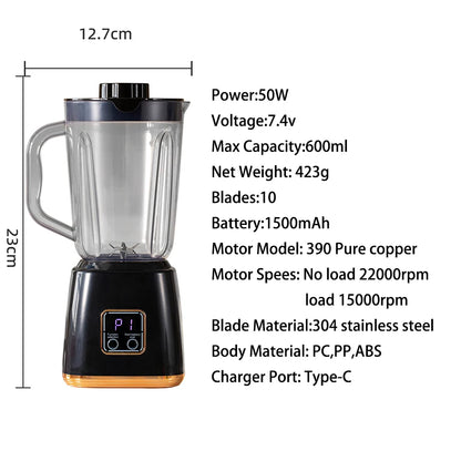 Small Household Fruit Juicer, Used for Making Smoothies and Milkshakes, Providing Instant Nutrition