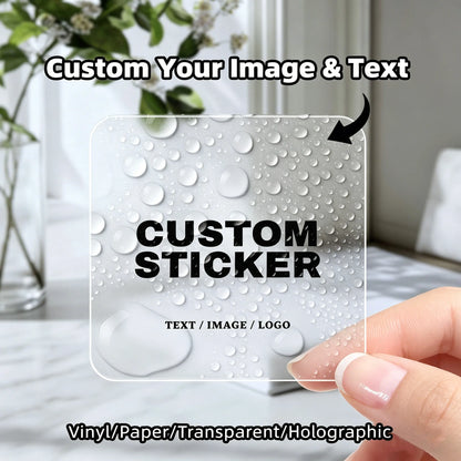 1/48/120/192PCS Custom Stickers Personalized Waterproof Self Adhesive Labels Custom Logo Text Image Vinyl Decals for Any Use