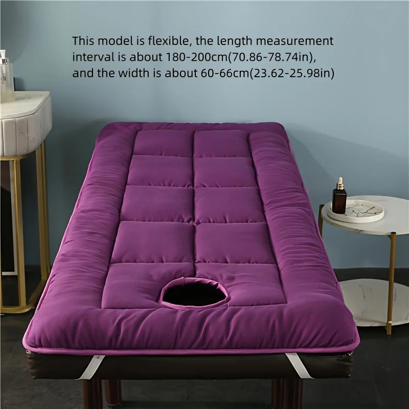 A High-end Massage Mat Suitable for Spa Salon Massage Massage Table Mat Bed Cover Breathable Beauty Comfort with Holes