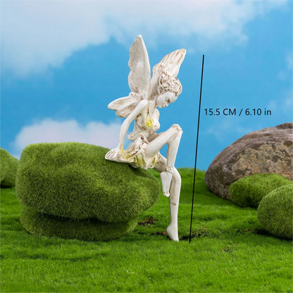 Flower Fairy Statue Ornament Figurines With Wings Outdoor Garden Resin Craft Landscaping Yard Decoration Fast Delivery