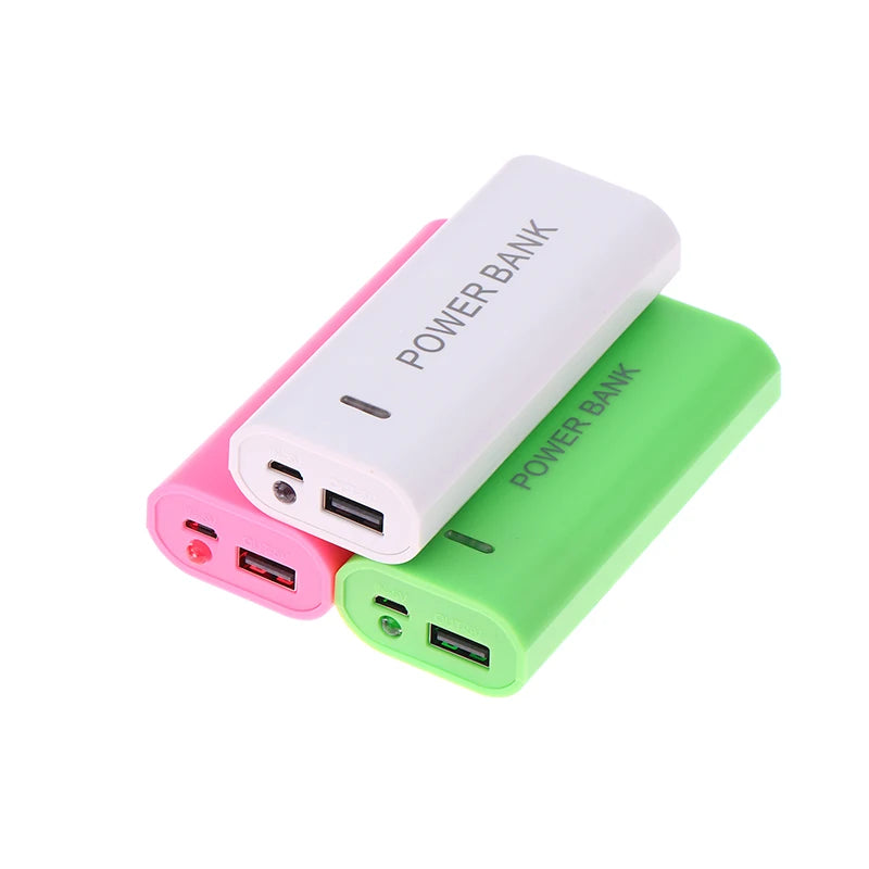 Portable Power Bank Case DIY 2Cell 18650 Battery Box For Smart Phone Charge 5V 1A For 18650 Battery With Indicator Light