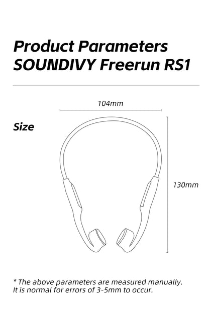 Słuchawki SOUNDIVY RS1 z przewodnictwem kostnym Bluetooth bezprzewodowe 32 GB pamięci Wodoodporne IPX8 Słuchawki sportowe do pływania i biegania