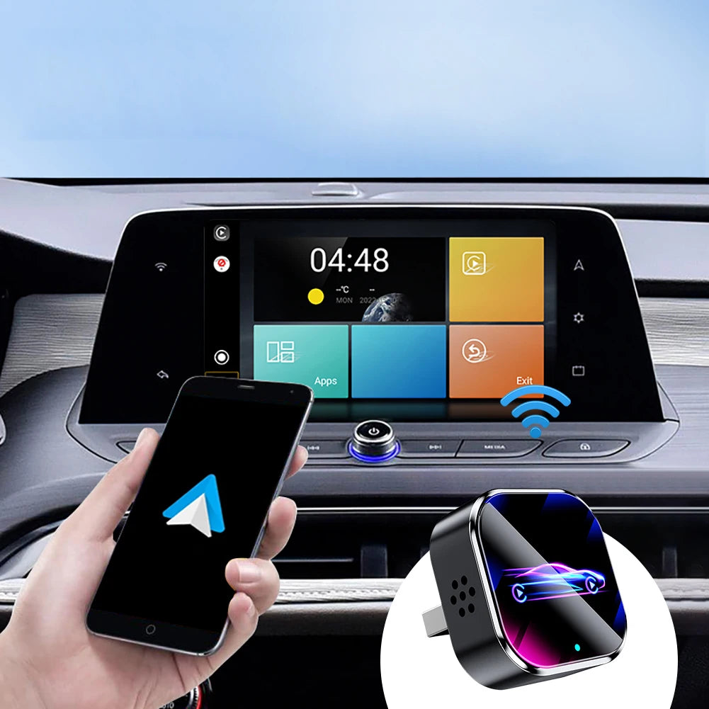 Wireless Android Auto Carplay Box/Adapter Carplay AI Box Auto Connect Smart USB Dongle for iPhone and Android Factory Wired Cars