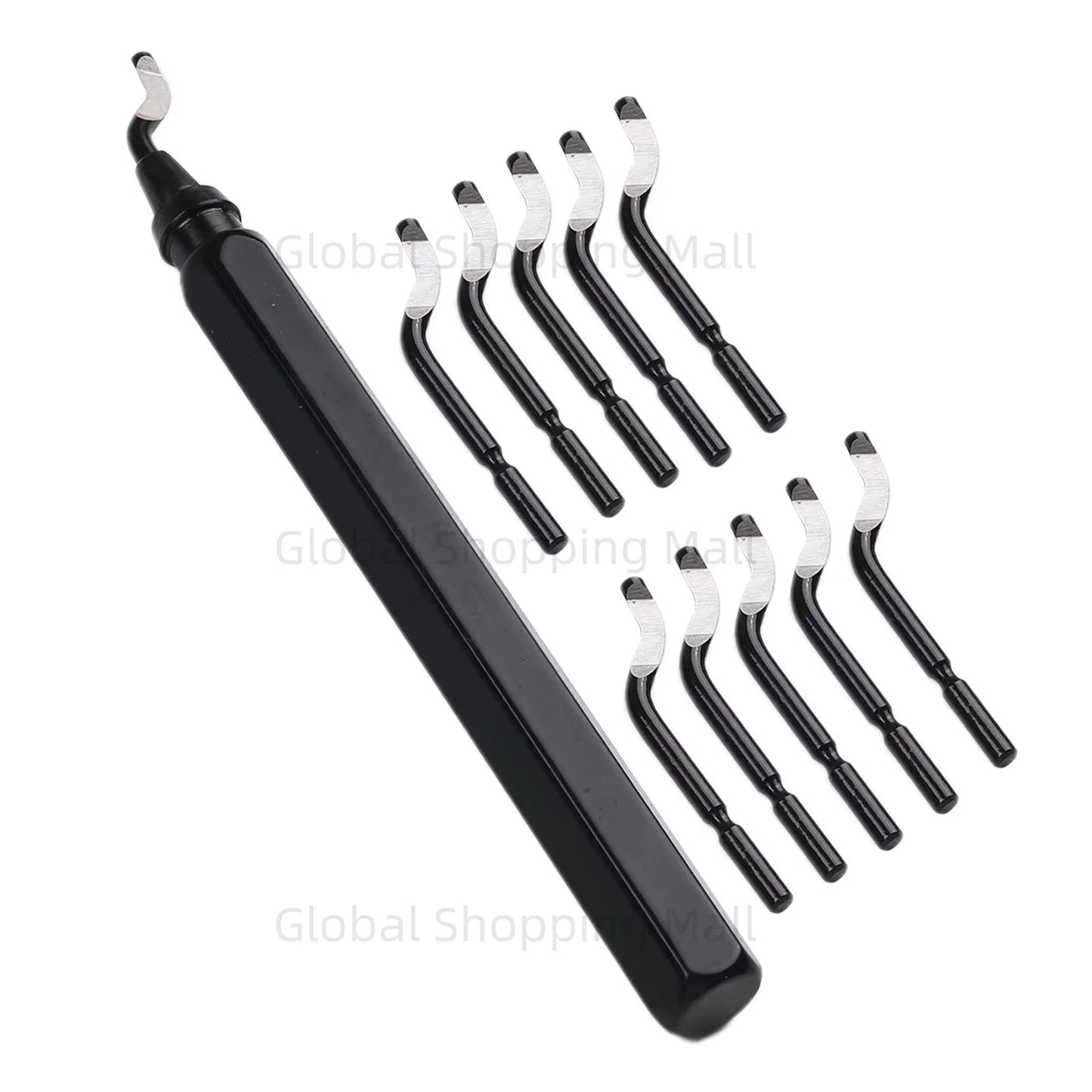 RB1000 Handle Burr Deburring Remover Cutting Tool With 10 Pcs Rotary Deburr Blade Professional Deburring Tool Kit