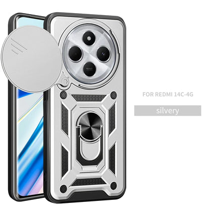 Shockproof Armor Magnetic Holder Ring Case For Redmi 14C 14 C Redmi14C 4G Lens Protect Cover For Xiaomi Poco C75 C 75 PocoC75