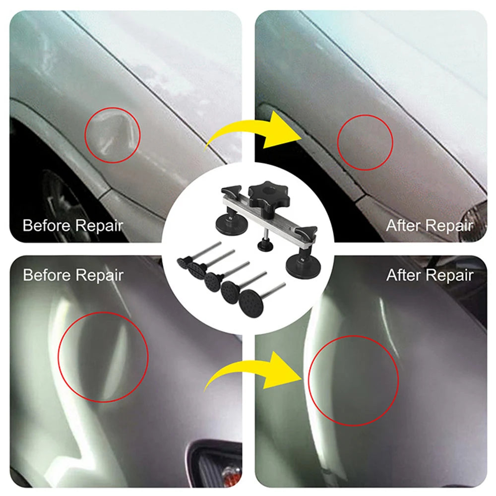 Car Dent Puller Kit Paintless Dent Golden Lifter Suction Cup Bridge Puller Dent Remove Tool Hail Damage Refrigerator Door Repair