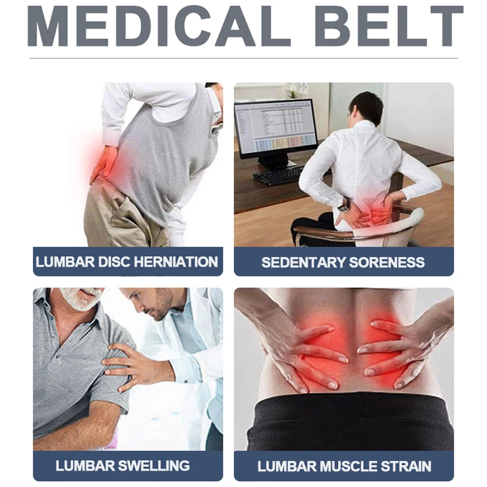 Adjustable Compression Back Support Waist Belt, Breathable Lumbar Brace for Sedentary Office, Handling Labor & Strength Training