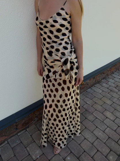 Sexy Printed Shirt-style Women's Dress Full Sleeve Turn-down Collar Button Detachable Scarf Dresses 2026 Summer Chic Female Robe