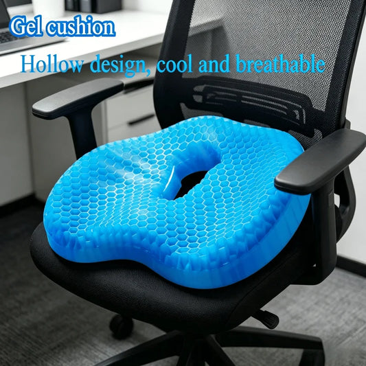 Gel U-shaped Seat Cushion, Comfortable Soft Ergonomic for Long Sitting, Multifunctional Chair Cushion