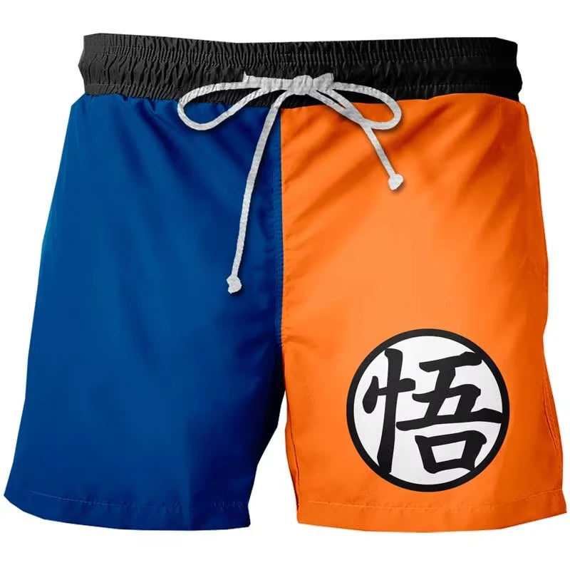 2026 Japanese Cartoon Dragon Ball Z Children's Boys Shorts Beach Pants Summer Cartoon Cute Boys Beach Pants Lightweight Shorts