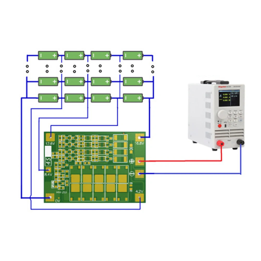 BMS 3S/4S 5A 10A 20A 25A 40A 60A Płytka zabezpieczająca ładowarkę do akumulatorów litowo-jonowych 18650 do wiertarki 12 V z funkcją wzmocnienia/balansu
