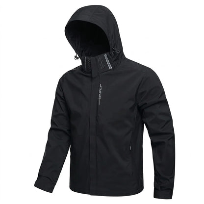 Mens Outdoor Waterproof Jacket Windproof Hoodie Coats Lightweight Cycling and Hiking Raincoat Work Jacket Man Climbing Outerwear
