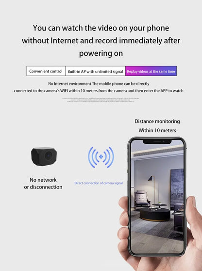 New 1080P HD Mini WiFi Camera AP Hotspot Remote Monitor Portable Small Camcorder Home Security Surveillance Smart Camera