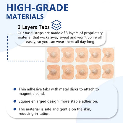 Sleep Nasal Strips Nose Breathe Better Sleeping Anti Snoring Magnetic Nose Clip Nasal Strips Sport Nasal Breathing Dilator Kits