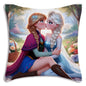 Cute Cartoon Frozens Elsas Pillow Covers Cartoon Sofa Decorative Home Double-sided Printing Short Plush Cute Cushion Cover