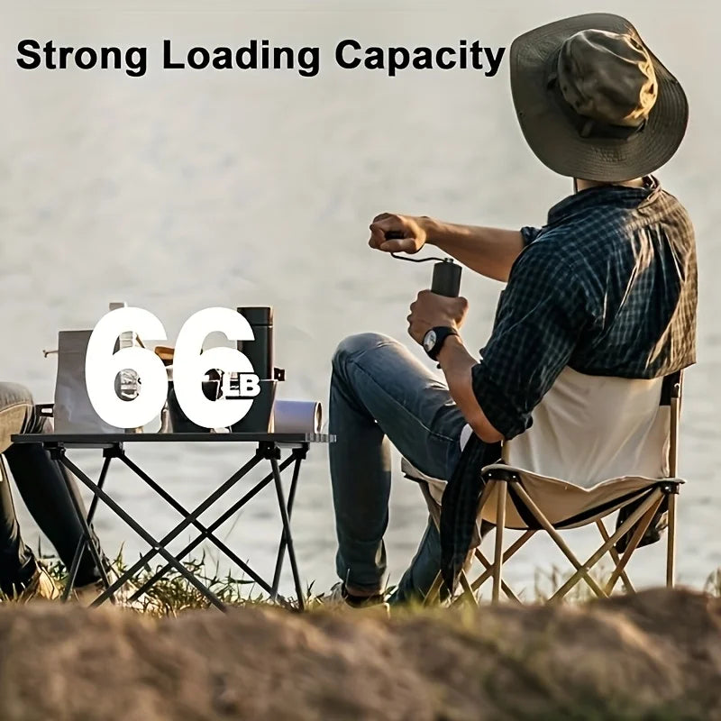 Small Portable Folding Stainless Steel Multifunctional Outdoor Camping Side Table for Beach Picnic BBQ Hiking Boating Cooking