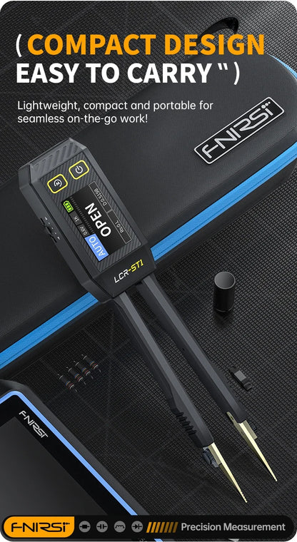 FNIRSI LCR-ST1 Smart Bridge Tweezer LCR SMD ESR Tester Resistance Capacitance Inductance Continuity Diode Test Auto Multimeter