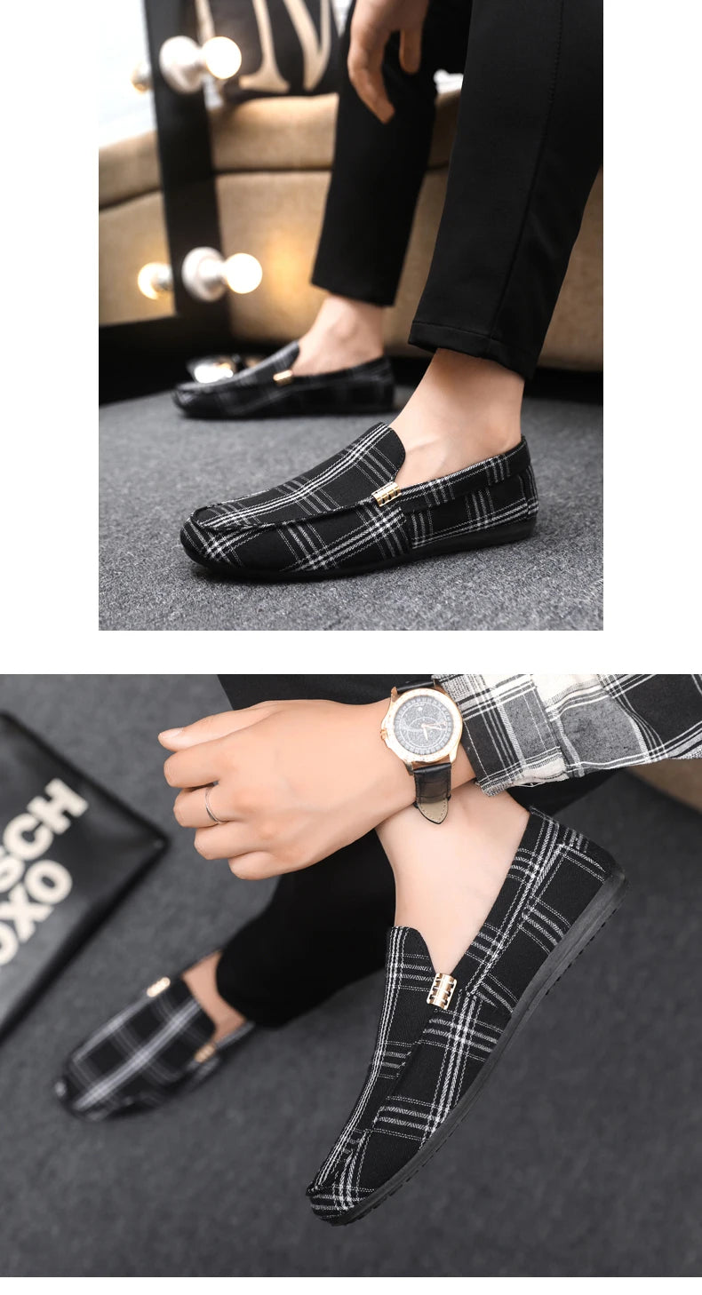 Classic Design Loafers Men Summer Slip-on Men's Casual Shoes Breathable Flat Shoes Comfy Non-slip Driving Shoes Man Moccasins